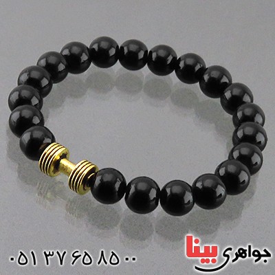 دستبند عقیق سیاه اسپرت _کد:14166