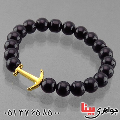 دستبند عقیق سیاه اسپرت _کد:14213