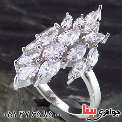 انگشتر نقره زنانه رودیوم مدل سوگل _کد:14216 انگشتر نقره زنانه رودیوم مدل سوگل _کد:14216