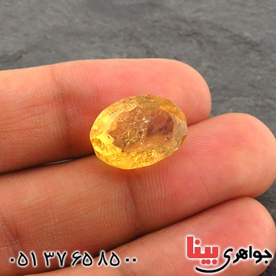 نگین انگشتر سیترین درشت خوشرنگ _کد:14255