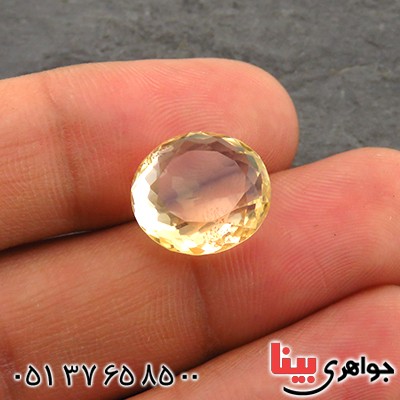 نگین انگشتر سیترین درشت تک _کد:14288