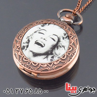 گردنبند ساعتی رو لباسی طرح رخ _کد:14379