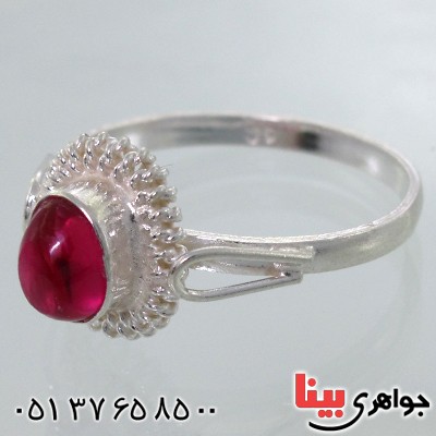 انگشتر جید سرخ دور پیچ