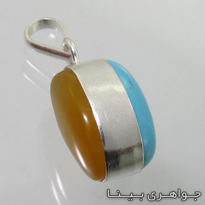 گردنبند چند جواهر فیروزه و شرف الشمس