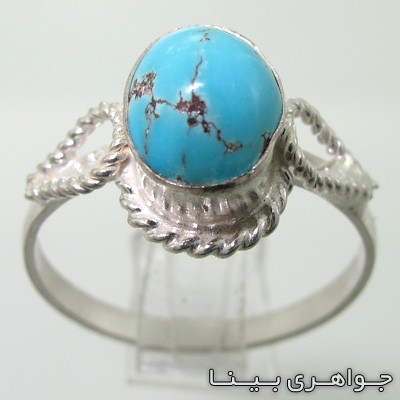 انگشتر فیروزه نیشابوری ساده بزرگ