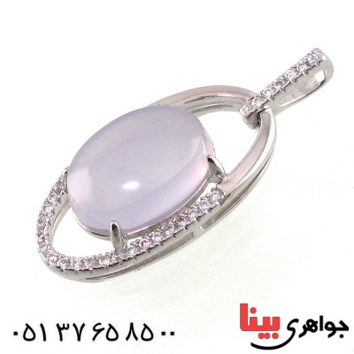 گردنبند عقیق یمنی کبود زنانه رودیوم _کد:14753 گردنبند عقیق یمنی کبود زنانه رودیوم _کد:14753