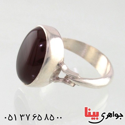 انگشتر عقیق خراسانی با حرز امام جواد (ع) _کد:14778