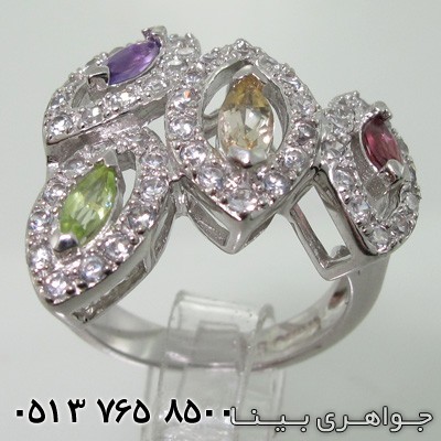 انگشتر چند جواهر کلاسیک