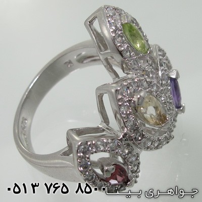 انگشتر چند جواهر کلاسیک