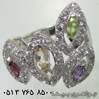 انگشتر چند جواهر کلاسیک