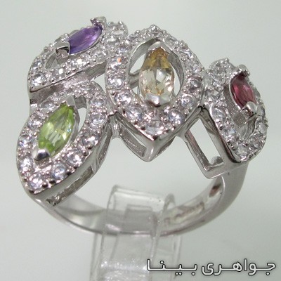 انگشتر چند جواهر کلاسیک