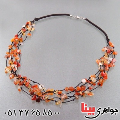 سینه ریز عقیق هندی درشت زنانه درجه یک سنگ درمانی _کد:14834