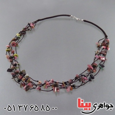 سینه ریز عقیق خزه ای  زنانه سنگ درمانی _کد:14837