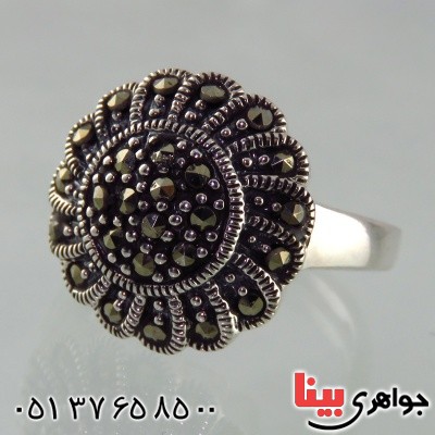 انگشتر حدید مارکازیت زنانه مدل گل _کد:14845