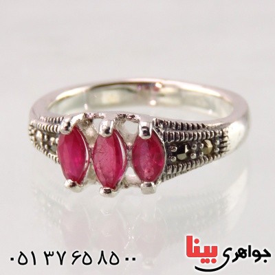 انگشتر یاقوت سرخ زنانه عالی _کد:14858