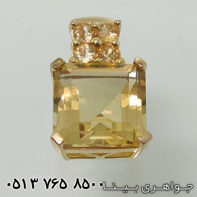 گردنبند سیترین مربعی