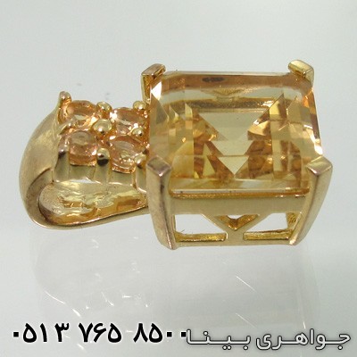 گردنبند سیترین مربعی