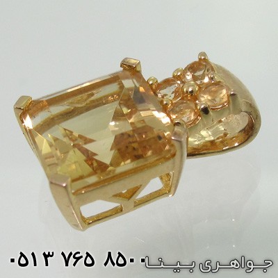 گردنبند سیترین مربعی