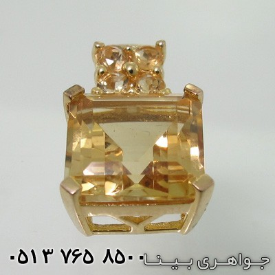 گردنبند سیترین مربعی