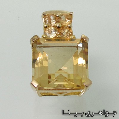 گردنبند سیترین مربعی