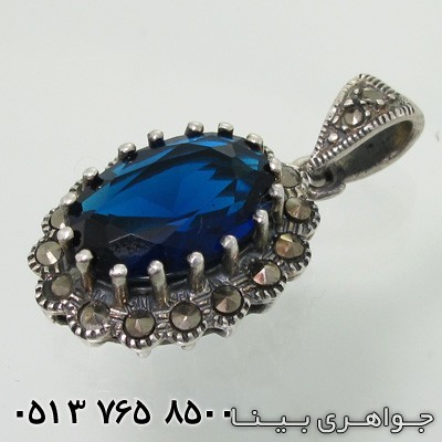 گردنبند یاقوت کبود سنتاتیک و مارکازیت