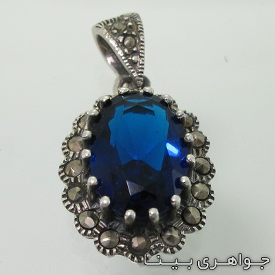 گردنبند یاقوت کبود سنتاتیک و مارکازیت