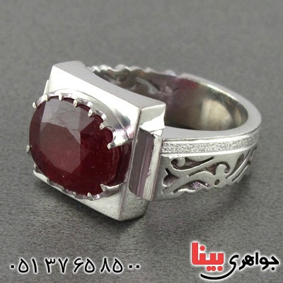 انگشتر یاقوت سرخ مردانه درشت لاکچری _کد:2033