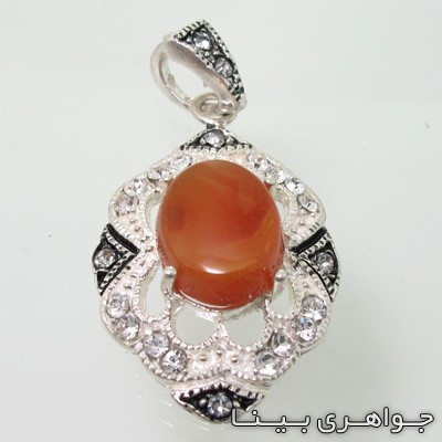 گردنبند عقیق لوزی