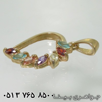 گردنبند چند جواهر قلبی
