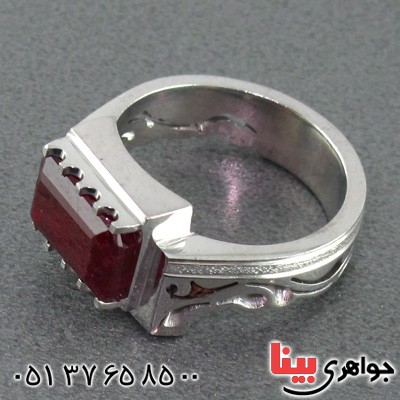 انگشتر یاقوت سرخ مردانه نادری _کد:2048