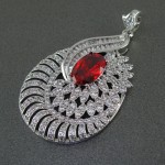گردنبند یاقوت سرخ زنانه درشت مجلسی