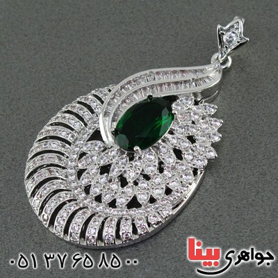 گردنبند زمرد زنانه درشت مجلسی