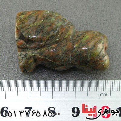 سنگ عقیق خوشرنگ تراش گربه _کد:15318