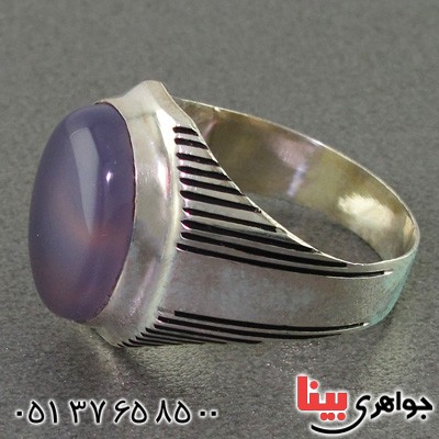 انگشتر عقیق یمنی کبود مردانه درشت با حرز امام جواد _کد:15434