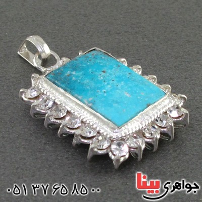 گردنبند فیروزه نیشابوری زنانه دور جواهری گردنبند فیروزه نیشابوری زنانه دور جواهری