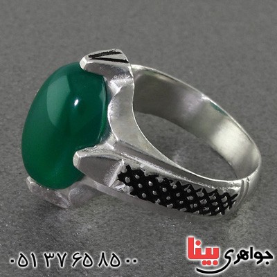 انگشتر عقیق سبز مردانه چهار چنگ انگشتر عقیق سبز مردانه چهار چنگ