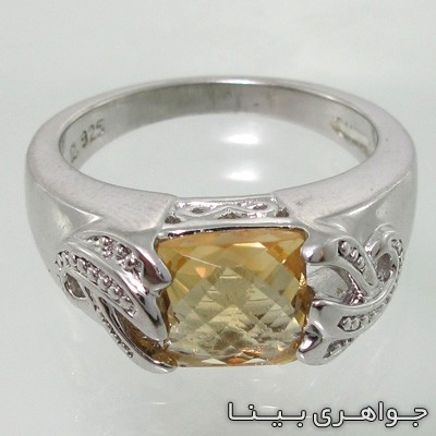 انگشتر سیترین مربعی خاص