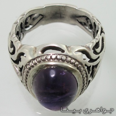 انگشتر آمتیست شبکه کاری