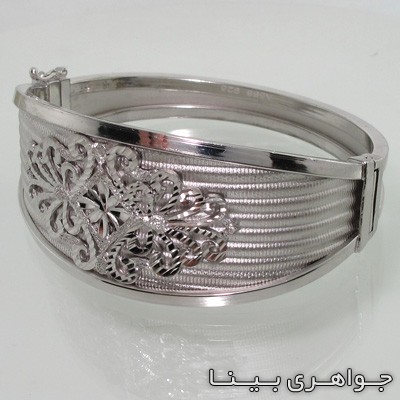 النگو دستبندی گل سفید