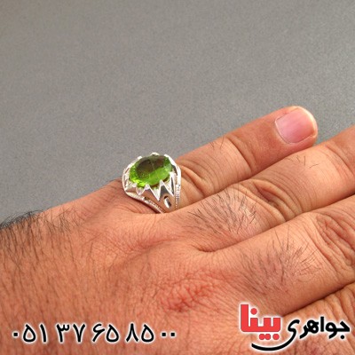 انگشتر زبرجد زلال مردانه سلجوقی _کد:2201