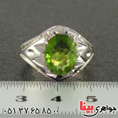 انگشتر زبرجد زلال مردانه سلجوقی _کد:2201