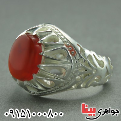 انگشتر عقیق یمنی مردانه رکاب اشکی _کد:2251