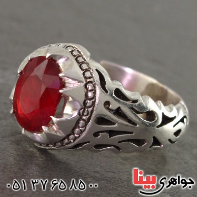 انگشتر یاقوت سرخ مردانه درشت بسیار خاص فاخر _کد:2269