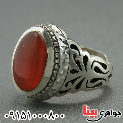 انگشتر عقیق یمنی درشت مردانه عالی فاخر _کد:2289