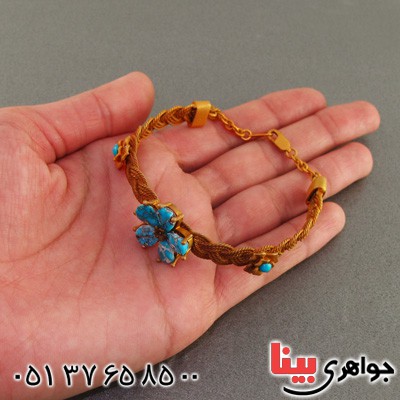 دستبند فیروزه نیشابوری درشت زنانه بسیارعالی زیرخاکی _کد:2292