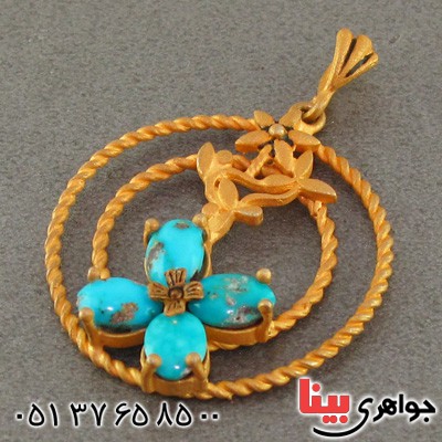 گردنبند فیروزه نیشابوری زنانه بسیارعالی زیرخاکی _کد:2295