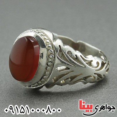 انگشتر عقیق یمنی ناب مردانه _کد:2321