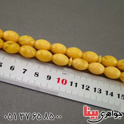 تسبیح کهربا پودری ۳۳ دانه ای درشت خوشرنگ _کد:16027