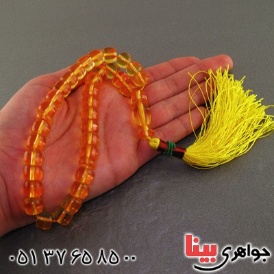 تسبیح سندلوس زرد آلمانی 33 دانه ای خوشرنگ _کد:16032