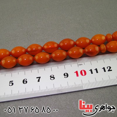 تسبیح کهربا پودری 33 دانه هلی خوشرنگ _کد:16048